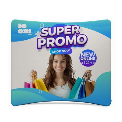 10'x10' Tension Wall Banner Display - Tube Backdrop Curved