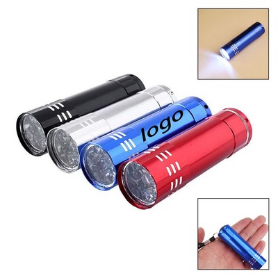 Aluminum 9 LED Flashlight