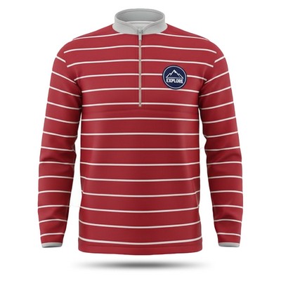 Unisex Full Color Silk Feel Quarter-Zip Pullover 180GSM