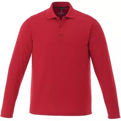 MORI Men's Performance Long-Sleeve Polo with UV Protection