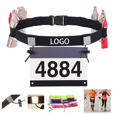Reflective Multifunction Race Number Belt
