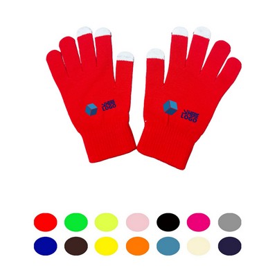 Touchscreen Acrylic Knit Magic Gloves - Warm