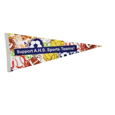 Felt Pennant 9" x 24" (Strip 0.90" Wide) Dye Sublimated (Domestically Decorated)