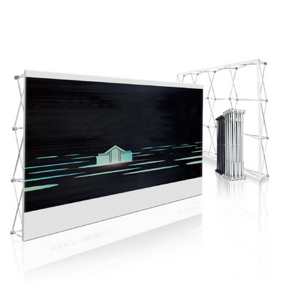 8' POP UP Display Kit Backdrop Wall Kit Backwall W/Hardware, Graphic, Carry Bag Banner Stand