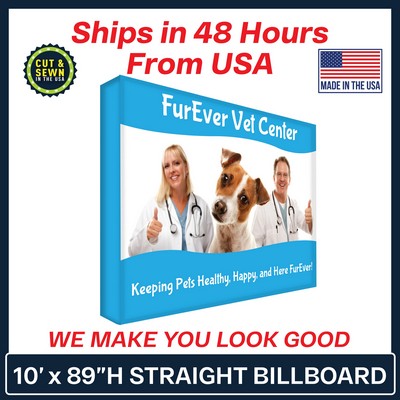 10' x 89" Billboard Straight Display Kit - Made in the USA