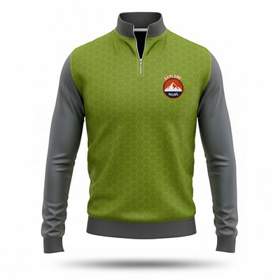 Lightweight Sublimated Quarter Zip sweatshirt