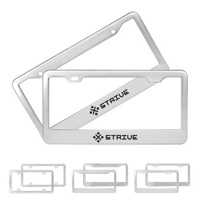 Stainless Steel License Plate Frame With Screw Kit