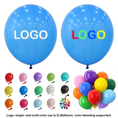 Custom 12" Screen Printed Latex Balloon