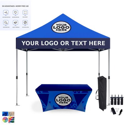 10' x 10' Commercial Hex Aluminum Frame Tent Kit W/ Table Cover