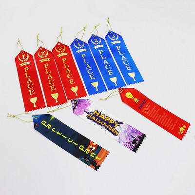 2"X8" Premium Grade Custom Award Ribbon W/Card