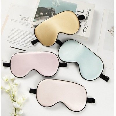 Soft Silk Eye Mask W/ Adjustable Straps