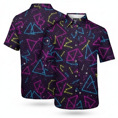 Ladies' 135gsm Custom Dye Sublimation Hawaiian Shirt-UPF 50+