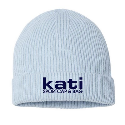 Atlantis Andy Sustainable Fine Rib Knit Beanie (Embroidered)