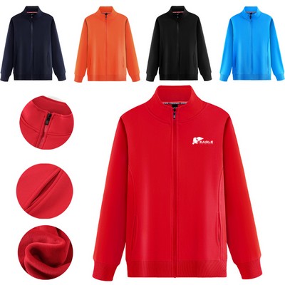 Unisex Winter Full Zipper Up Hoodie Pullover Sweatshirts