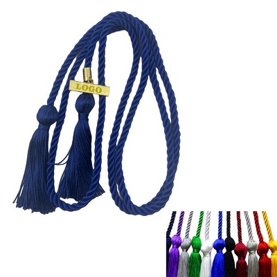 Intertwined Graduation Honor Cords With Charm Tag