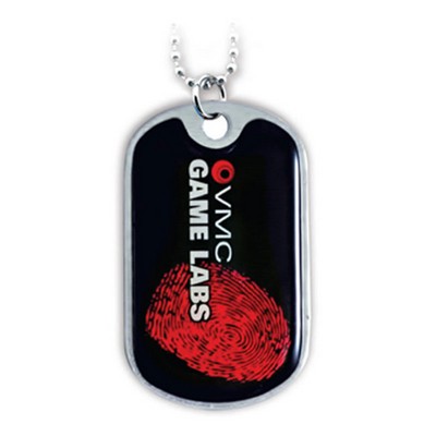 Aluminum Dog Tag w/Clear Laminate