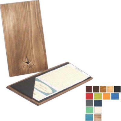 Charleston Antiqued Walnut Single Panel Check Presenter