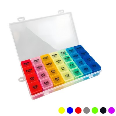 Rainbow Jumbo 24/7 Medicine Tray Organizer