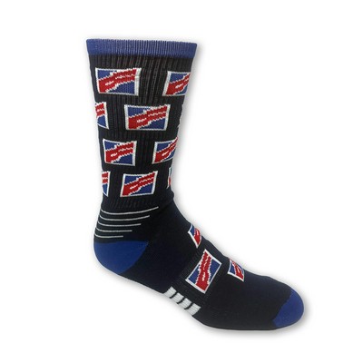 Made in the USA OSFM Polyester Athletic Crew Sock