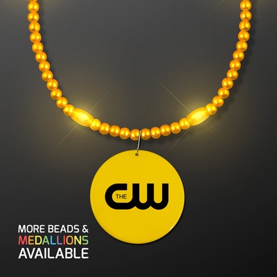 Golden Yellow LED Beads with Medallion - PRINTED