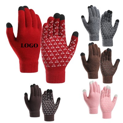 Thick Adult Warmth Gloves W/ 3 Finger Touch