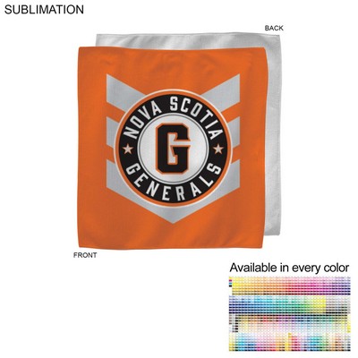 Colored Microfiber Dri-Lite Terry Skate, Cooling, Rally Towel, Sublimated Edge to Edge 1 Side 10"x10