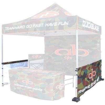 Pop Up Canopy Side Skirt (10'x3') w/ Double Sided Sublimation & Rail