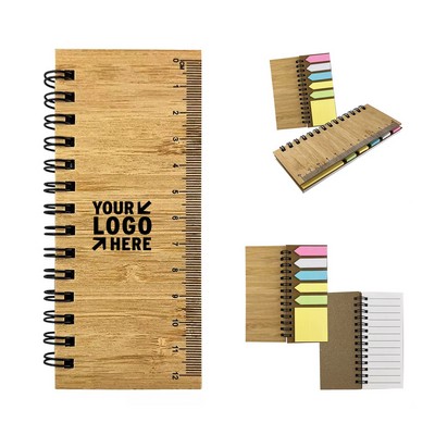 Bamboo Sticky Notes with Ruler