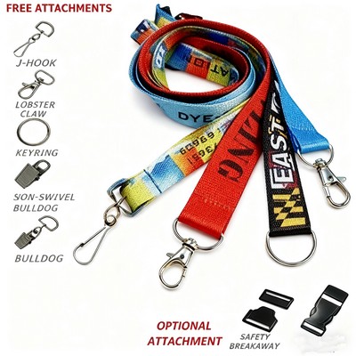 3/4" Dye Sublimation Lanyards