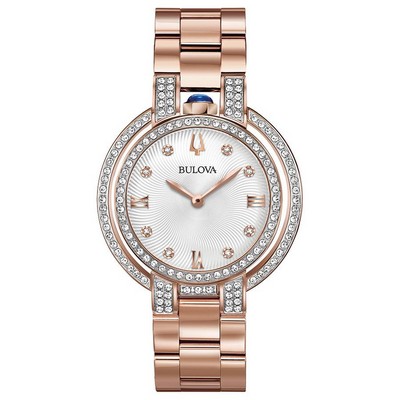 Bulova Watches Ladies' Rubaiyat Limited Edition Bracelet Diamond Case - Rose Gold
