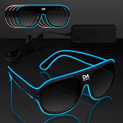 Assorted "Neon Look" Aviator EL Shades - PRINTED