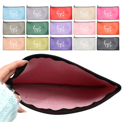 PU Leather Bank Deposit Bag with Zipper