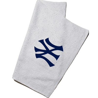 100% Cotton White Terry Rally Towel - 16"x19"