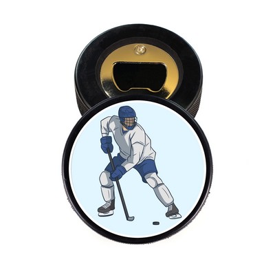 Custom Printed Hockey Puck Bottle Opener