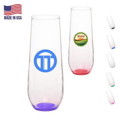 8 oz. USA Made Libbey Stemless Champagne Flute Glasses.