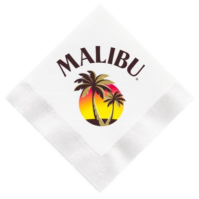 3 Ply White Beverage Napkin, Digital