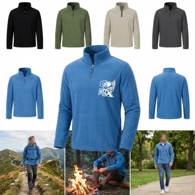 Half Zipper Long Sleeve Sweatshirt (S-3XL)