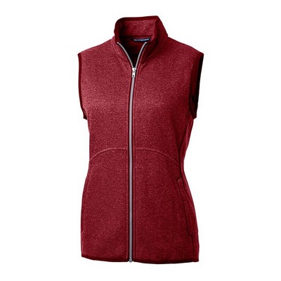 Cutter and Buck Ladies Mainsail Sweater-Knit Full Zip Vest