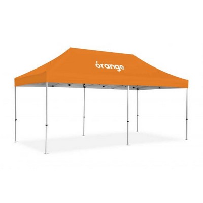 10x20' Premium Hex Aluminum Frame w/Canopy (50mm post, 2mm gauge)