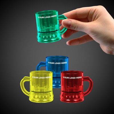 1 Oz. Assorted Color Mug Shaped Mini Shot Glasses