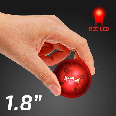1.8" Blinky Red Rubber Bounce Ball, Impact Activated LED - PRINTED