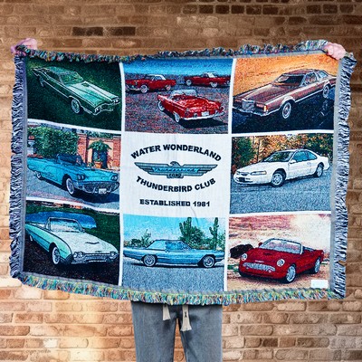 Custom CottonWeave™ Photo Tapestry Throw, USA-made. Size M (40"x 52")