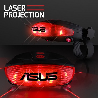 Red Laser Tail Light with Bike Lane Projection - PRINTED