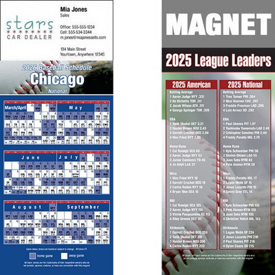 Chicago (National) Pro Baseball Schedule Magnet (3 1/2"x8 1/2")