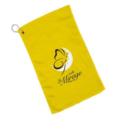 Hemmed Velour Fingertip Golf Towel - 11"x18"